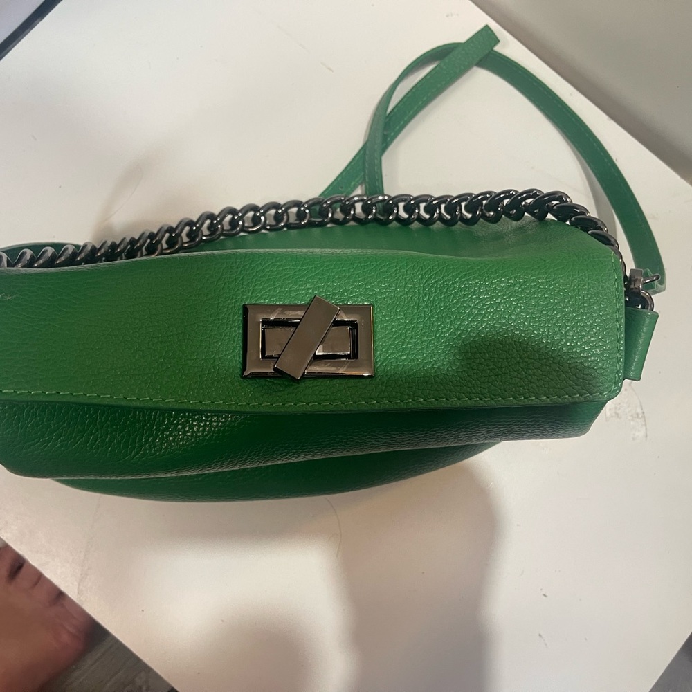 Green Italian Designer Purse (Viola Castellani) - Picture 2 of 7